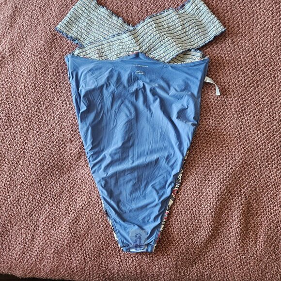 Anthropologie Off Shoulder Smocked Swimsuit  Size L - Picture 13 of 15